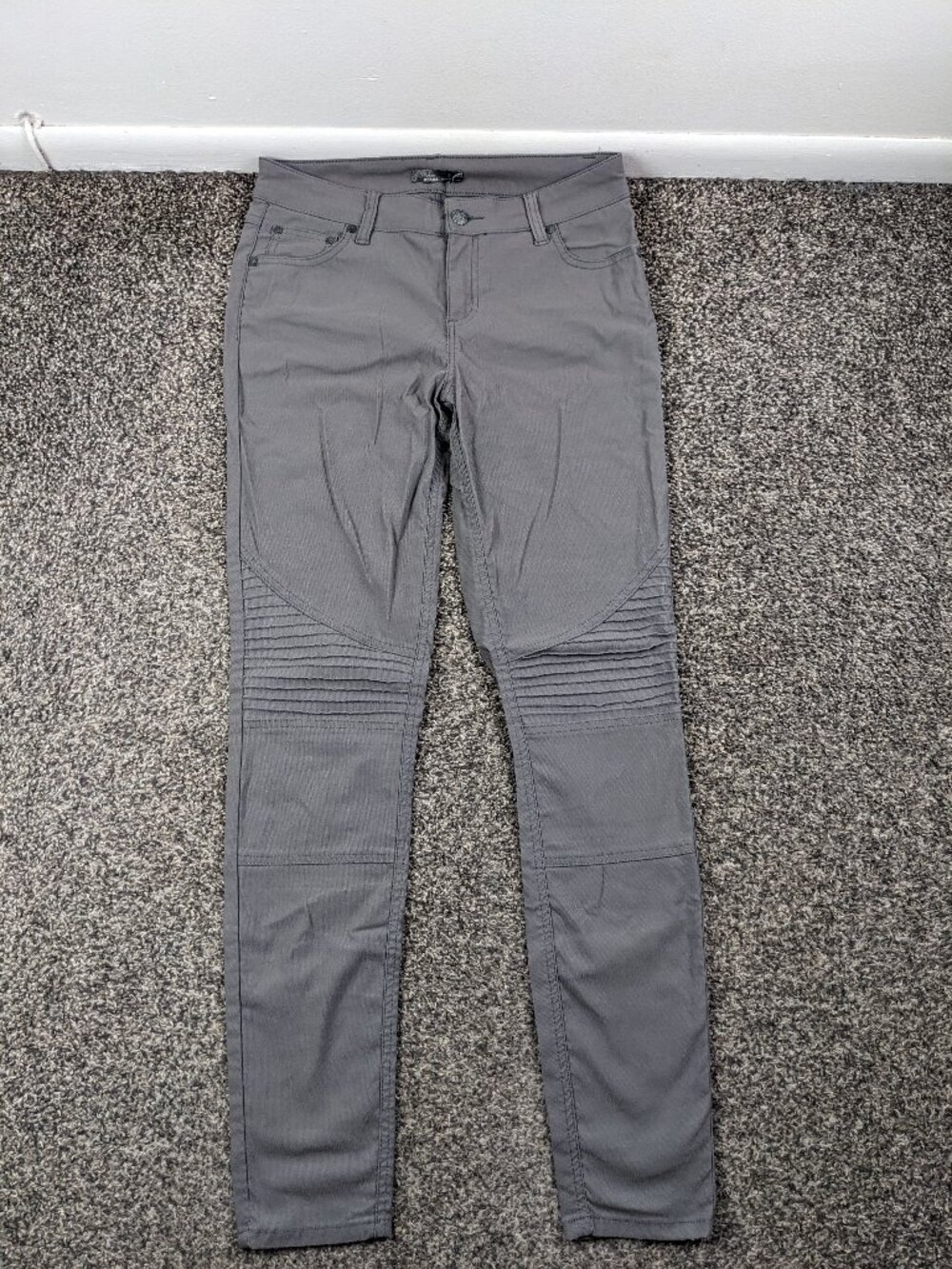 prAna Pants Brenna Moto Skinny Stretch Womens Size 8 Gray W4118RG15